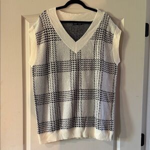 Plaid V-Neck Sweater Vest